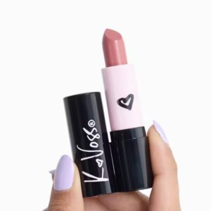 Pink matte lipstick with black and pink casing.